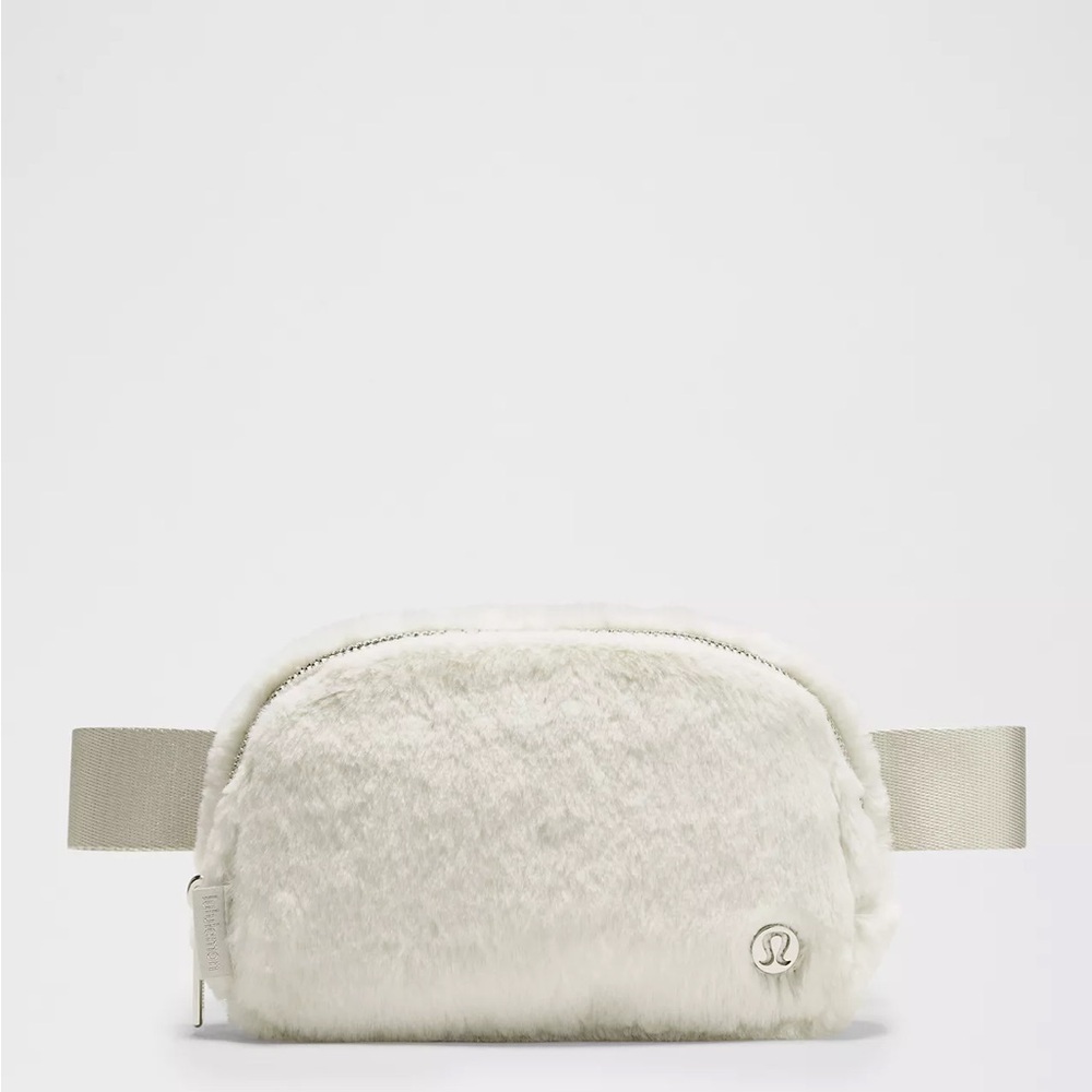 Lululemon White Fleece Belt Bag